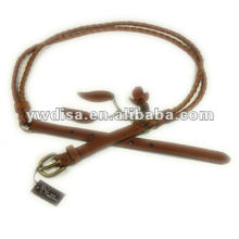Braided Real Leather Belt Flower Leather Belt For Dress